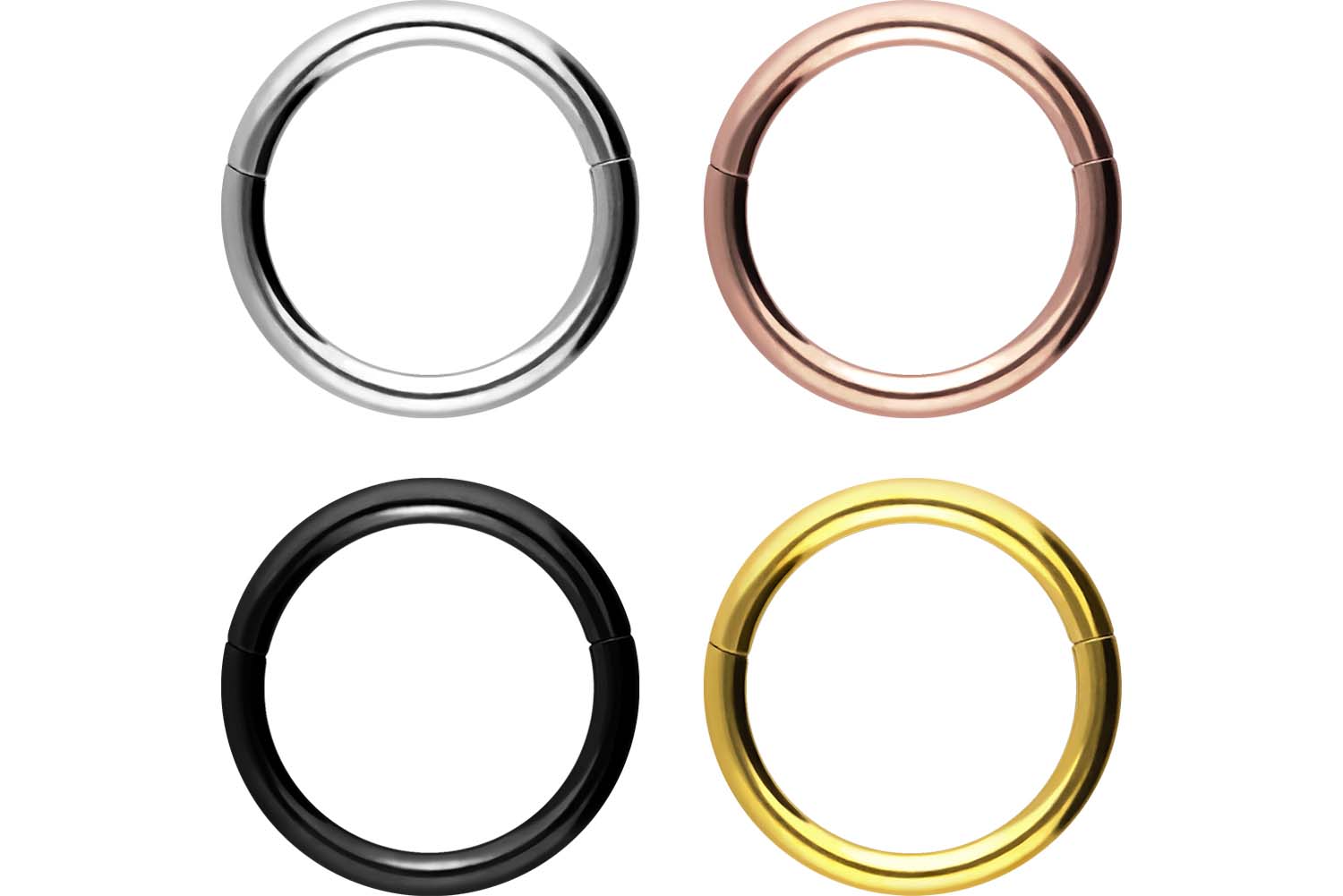 SET Chirurgenstahl Segmentring Clicker Piercing